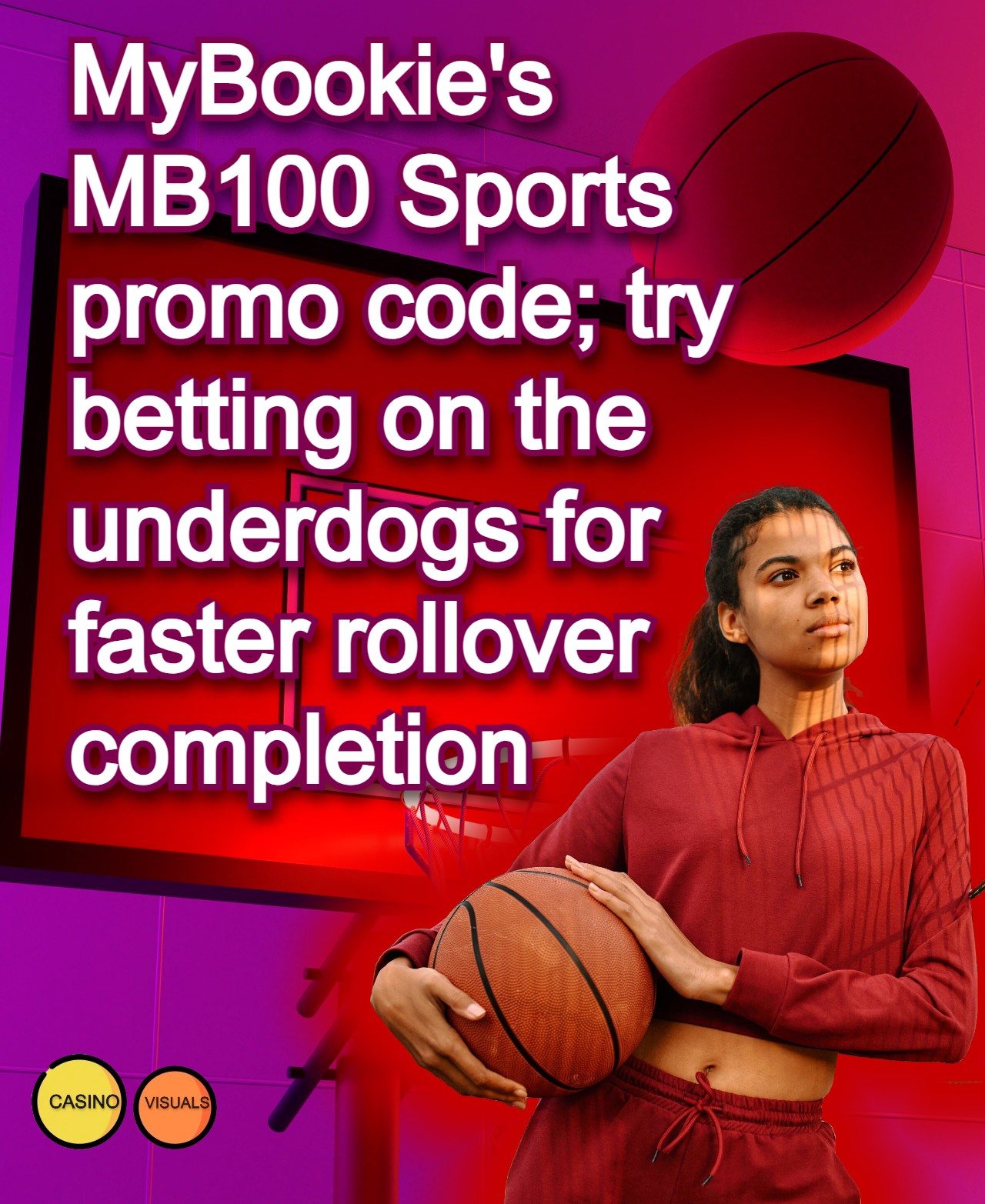 MyBookie MB100 Sports Bonus has a 10X Rollover. There are easier ways to complete its rollover requirements. Image Credit: Casino Visuals