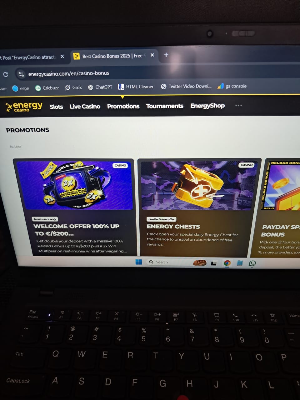 energy casino bonuses