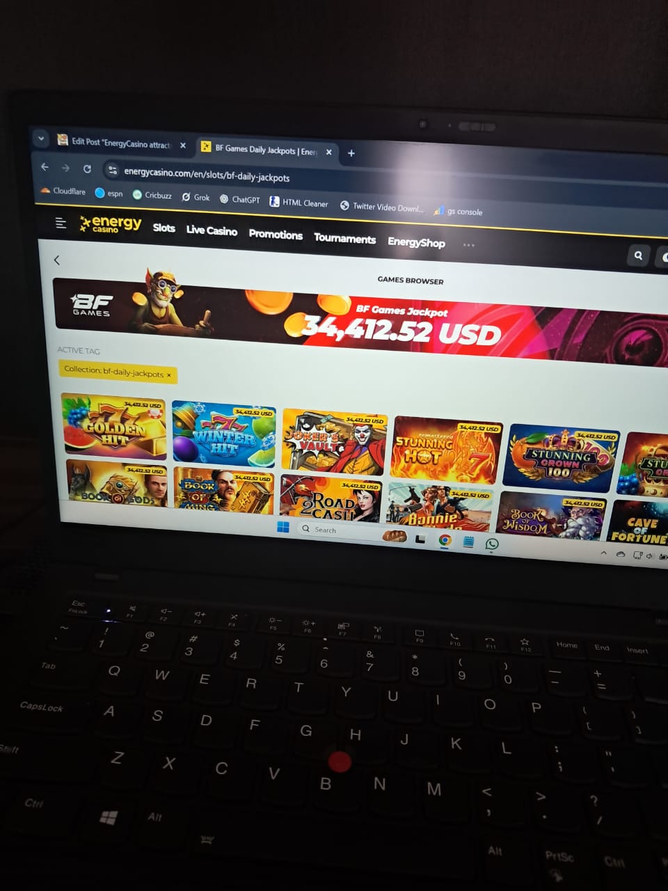 energy casino jackpots