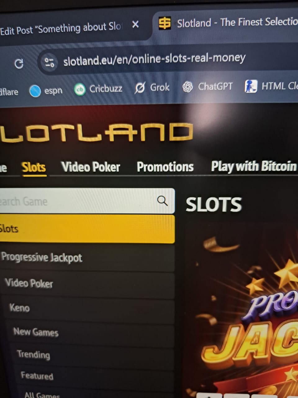 slotland main website how it looks
