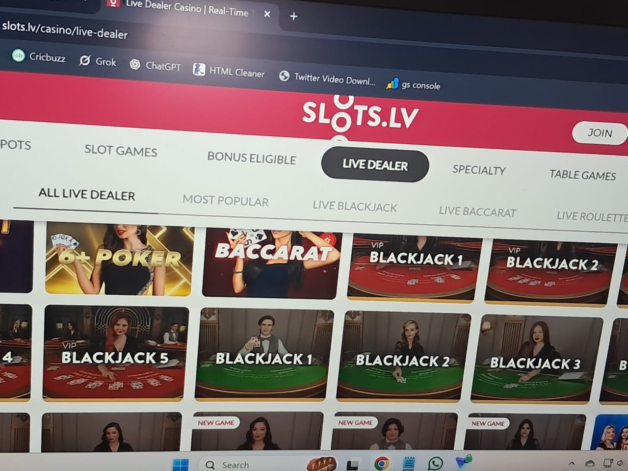 slots.lv live dealer dashboard