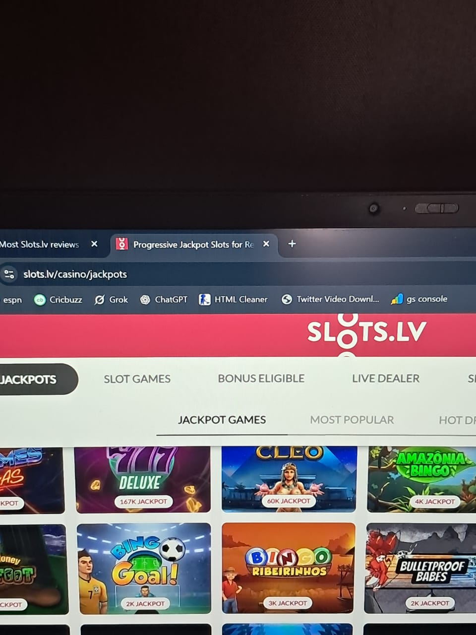 slots lv jackpot area