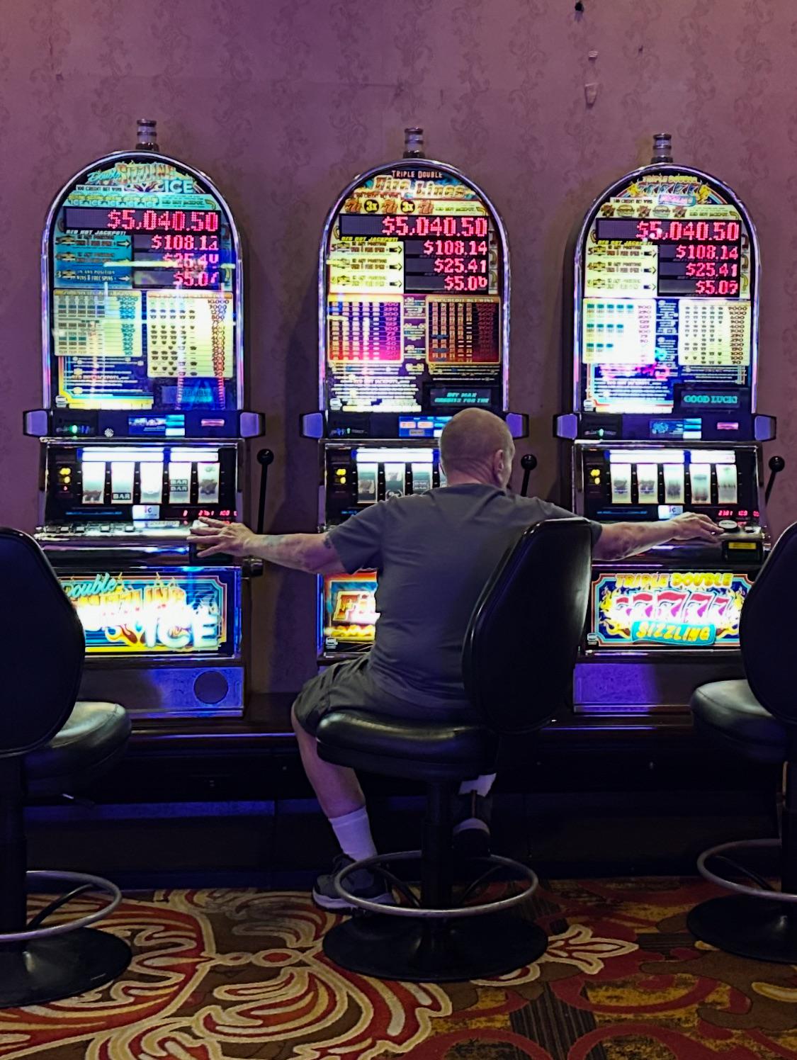 Man in a casino
